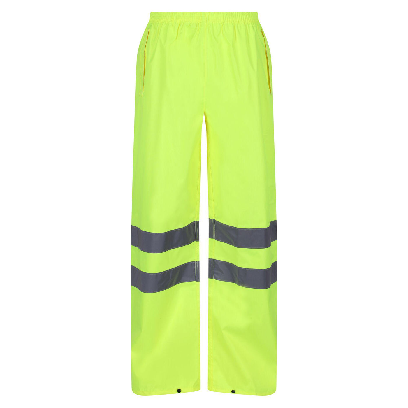 Regatta Professional Mens Hi Vis Pro Waterproof Reflective Packaway Work Over-Trousers Yellow 1#colour_yellow