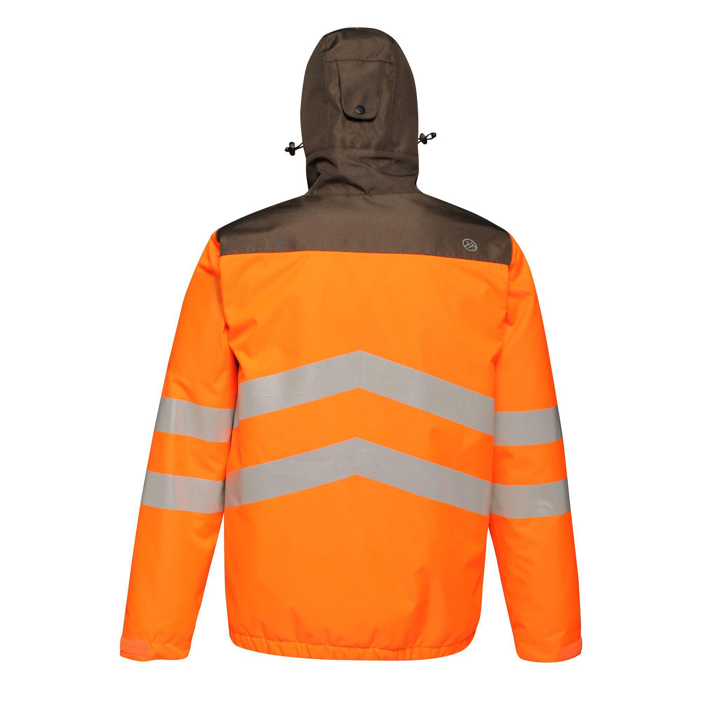 Regatta Professional Mens Hi Vis Waterproof Reflective Overhead Bomber Jacket Orange Grey 2#colour_orange-grey