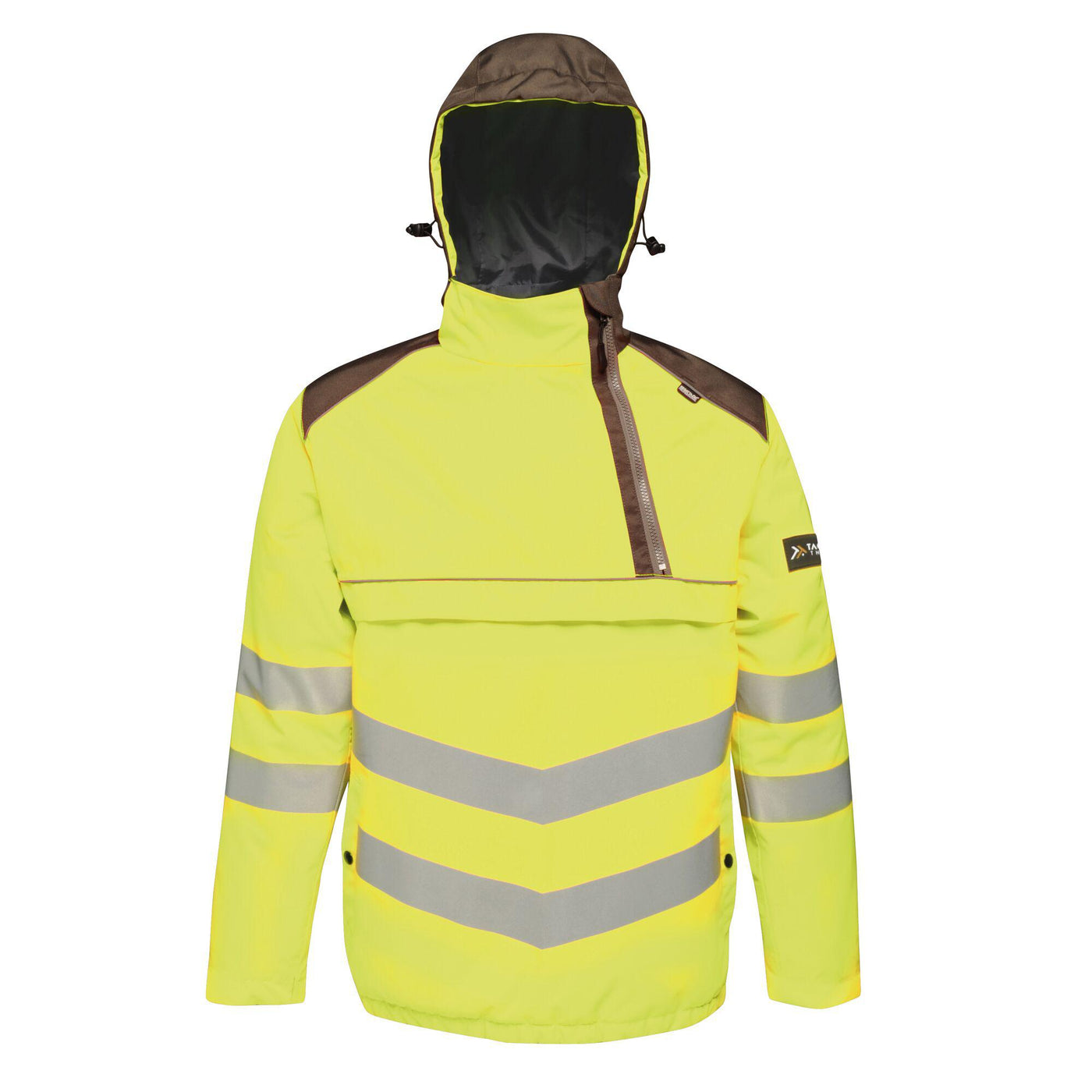 Regatta Professional Mens Hi Vis Waterproof Reflective Overhead Bomber Jacket Yellow Grey 1#colour_yellow-grey