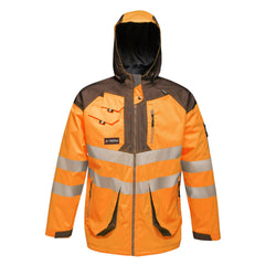 Regatta Professional Mens Waterproof Hi Vis Bomber Jacket Yellow/Navy S