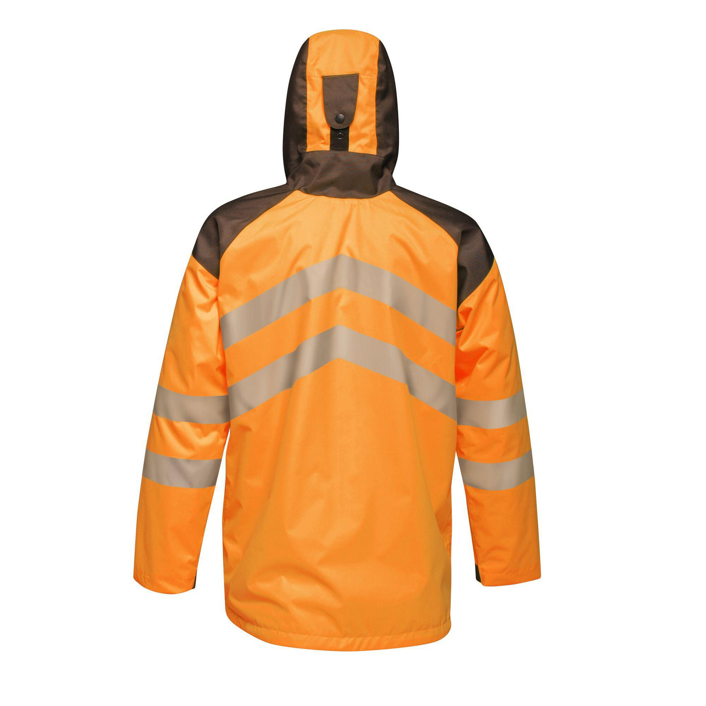 Regatta Professional Mens Hi Vis Waterproof Reflective Parka Jacket Orange Grey 2#colour_orange-grey