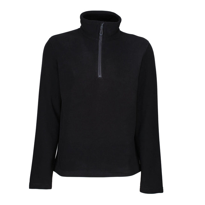 Regatta Professional Mens Honestly Made 100% Recycled Half Zip Fleece Black 1#colour_black