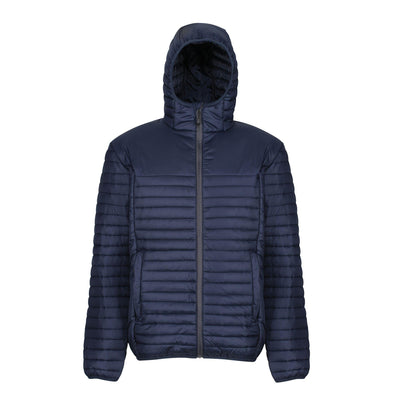Regatta Professional Mens Honestly Made 100% Recycled Insulated Hooded Jacket Navy 1#colour_navy
