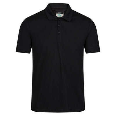 Regatta Professional Mens Honestly Made 100% Recycled Polo Shirt Black 1#colour_black