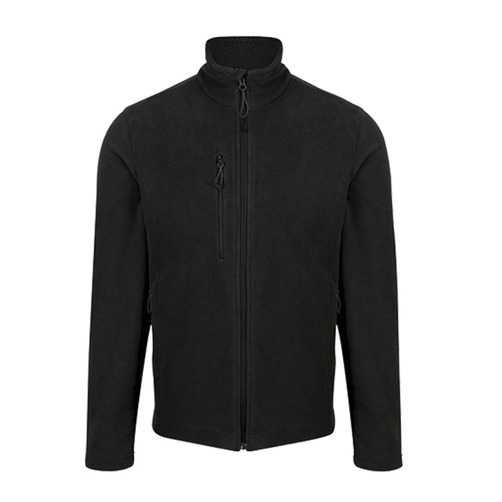 Regatta Professional Mens Honestly Made Recycled Fleece Jacket Black 1#colour_black