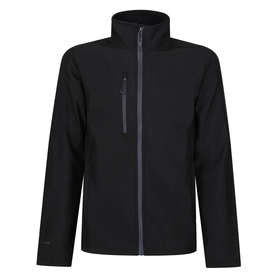 Regatta Professional Mens Honestly Made Recycled Softshell Jacket Black 1#colour_black