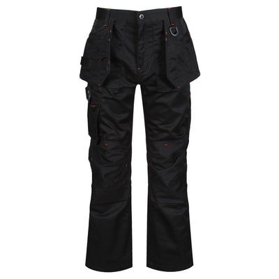 Regatta Professional Mens Incursion Work Trousers Black 1#colour_black