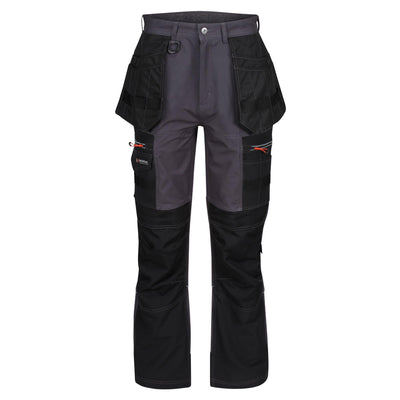 Regatta Professional Mens Infiltrate Softshell Stretch Trousers Iron Black 1#colour_iron-black