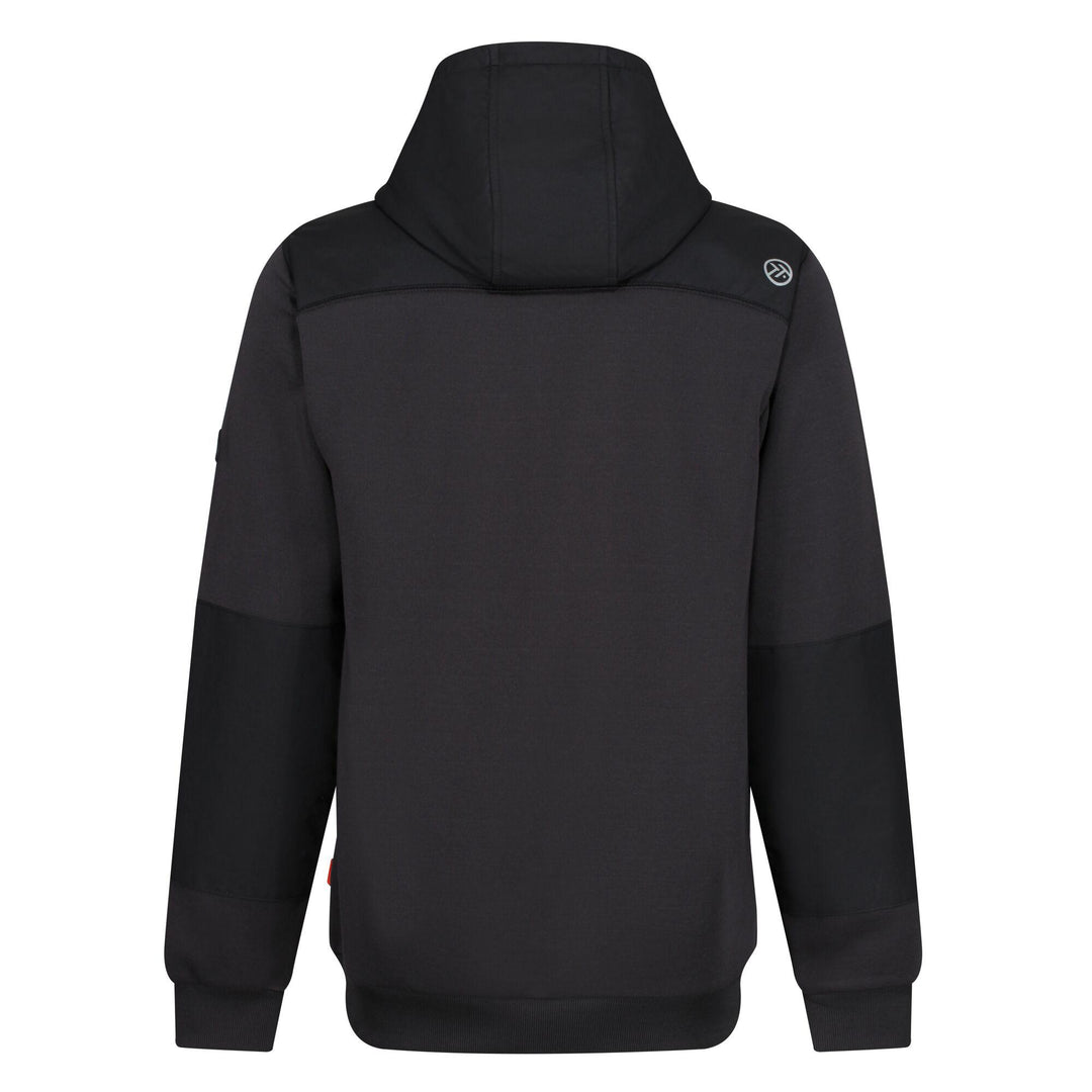 Regatta Professional Mens Major Full Zip Hoodie Ash Black 2#colour_ash-black