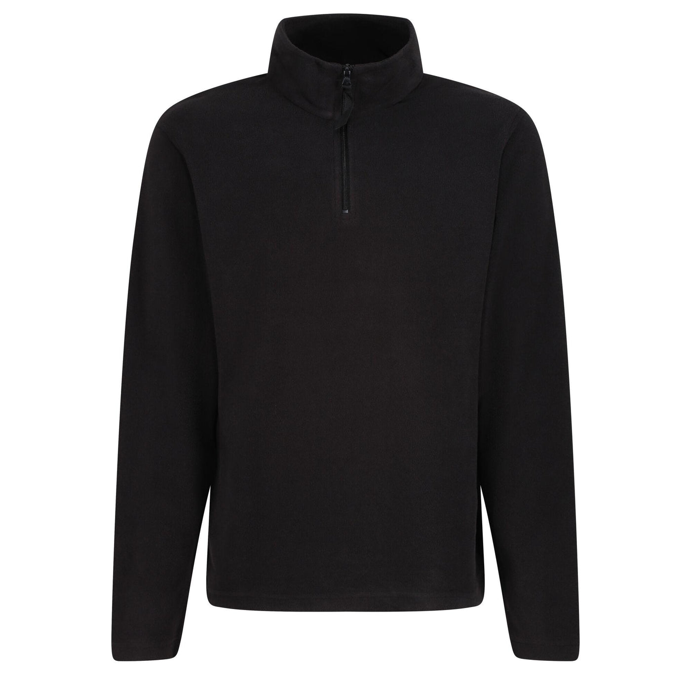 Regatta Professional Mens Micro Zip Neck Fleece Black 1#colour_black