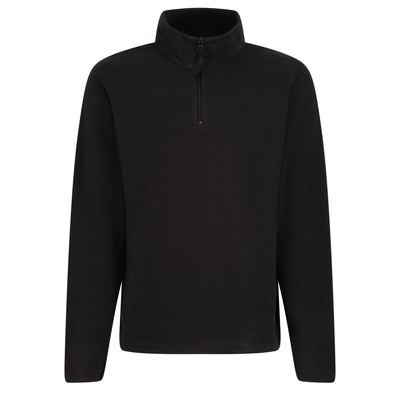 Regatta Professional Mens Micro Zip Neck Fleece Black 1#colour_black