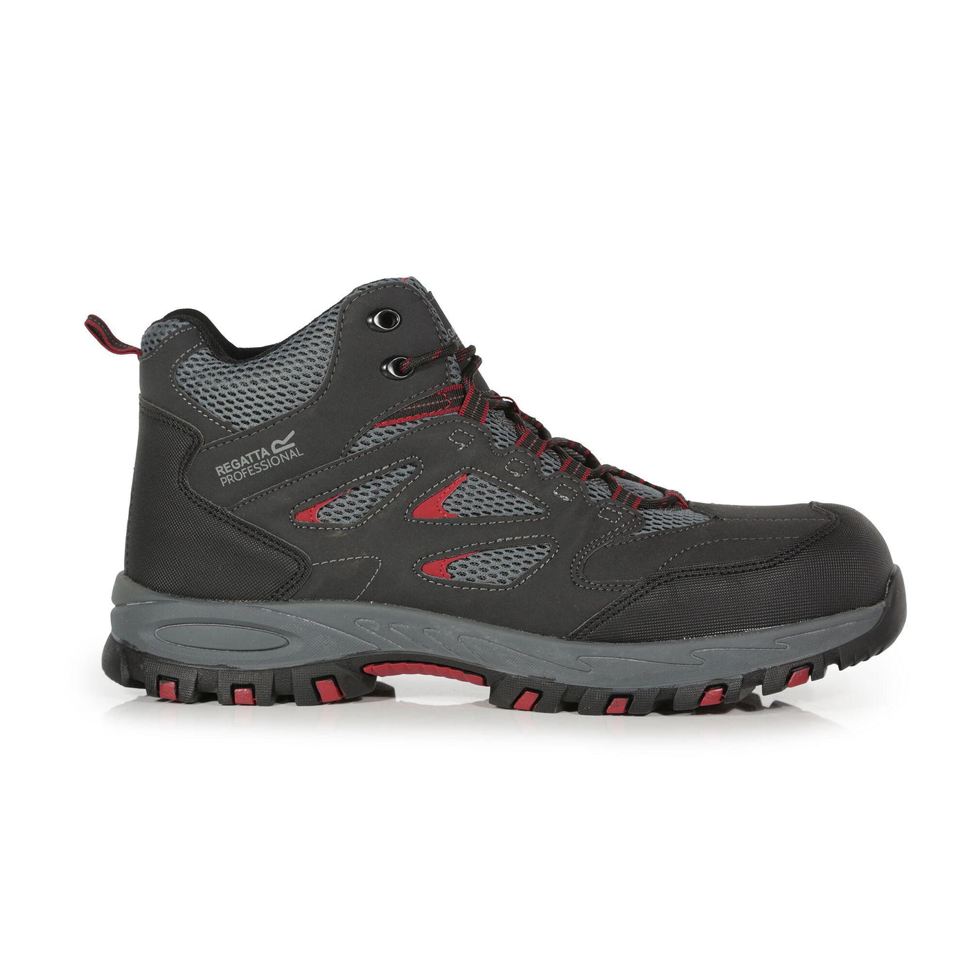 Regatta Professional Mens Mudstone Safety Hiker Boots Ash Rio Red 2#colour_ash-rio-red