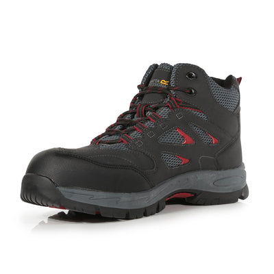Regatta Professional Mens Mudstone Safety Hiker Boots Ash Rio Red 3#colour_ash-rio-red