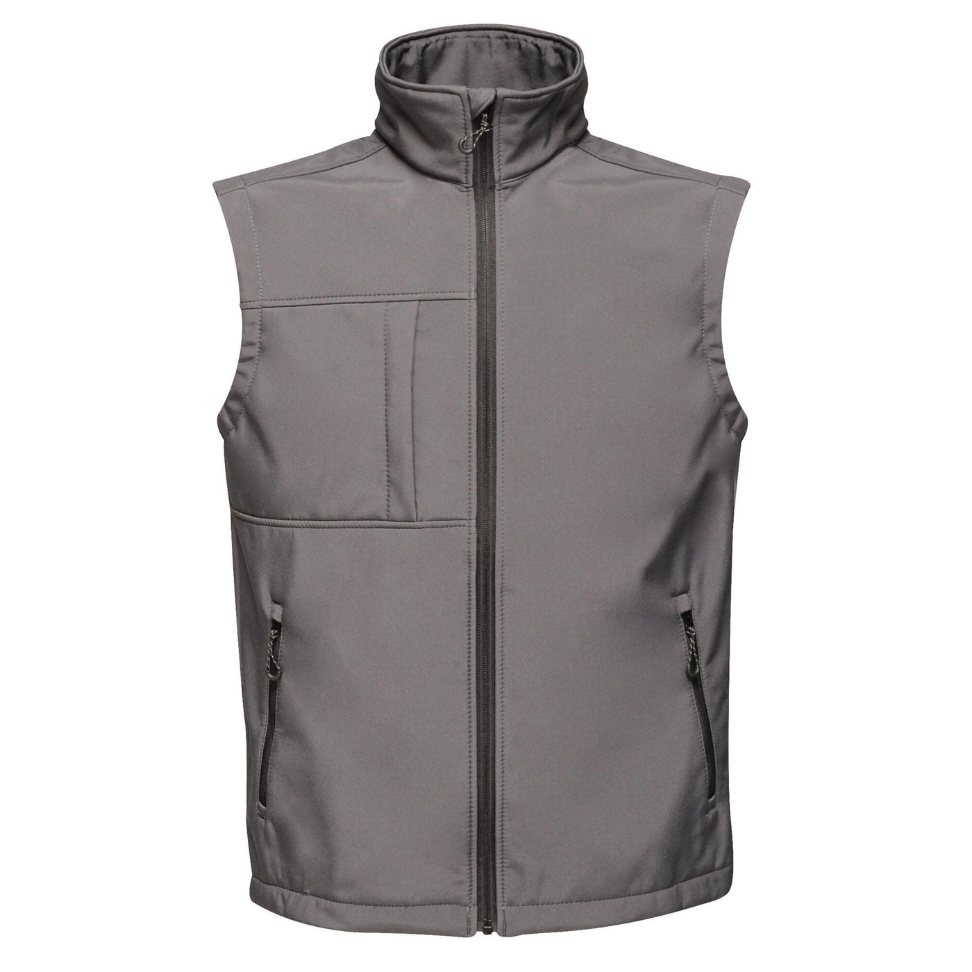 Regatta Professional Mens Octagon II 3-Layer Softshell Body Warmer Seal Grey Black 1#colour_seal-grey-black