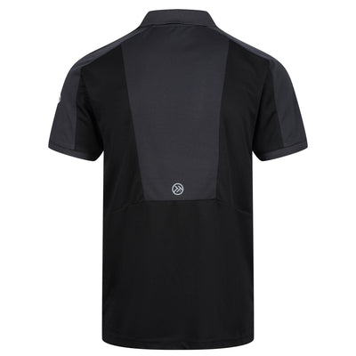 Regatta Professional Mens Offensive Moisture Wicking Polo Shirt Black 2#colour_black