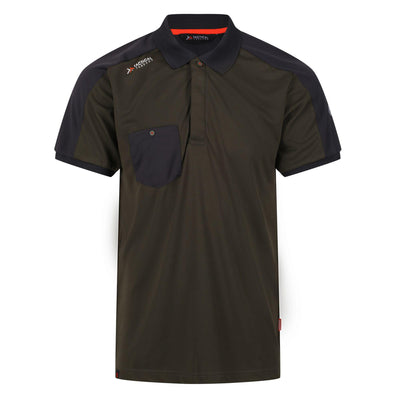 Regatta Professional Mens Offensive Moisture Wicking Polo Shirt Dark Khaki 1#colour_dark-khaki