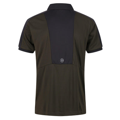 Regatta Professional Mens Offensive Moisture Wicking Polo Shirt Dark Khaki 2#colour_dark-khaki