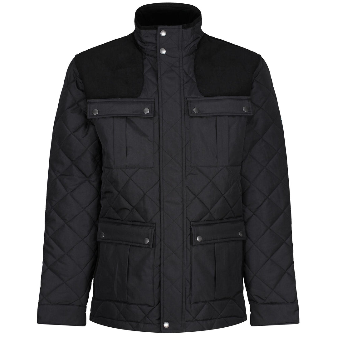 Regatta Professional Mens Padbury Quilted Jacket Black 1#colour_black