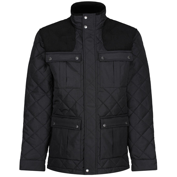 Regatta Professional Mens Padbury Quilted Jacket Black 1#colour_black