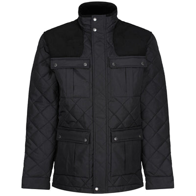 Regatta Professional Mens Padbury Quilted Jacket Black 1#colour_black