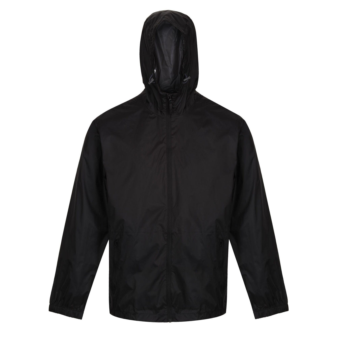 Regatta Professional Mens Pro Packaway Breathable Waterproof Jacket Black 1#colour_black