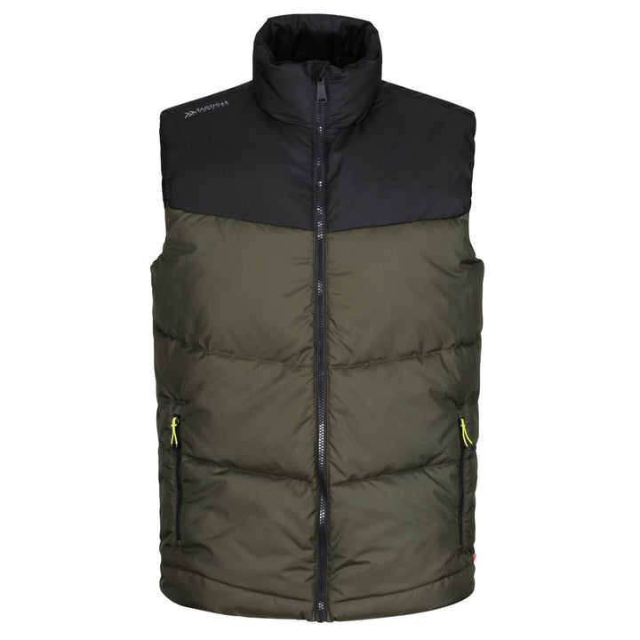 Regatta Professional Mens Regime Insulated Bodywarmer Dark Khaki Black 1#colour_dark-khaki-black