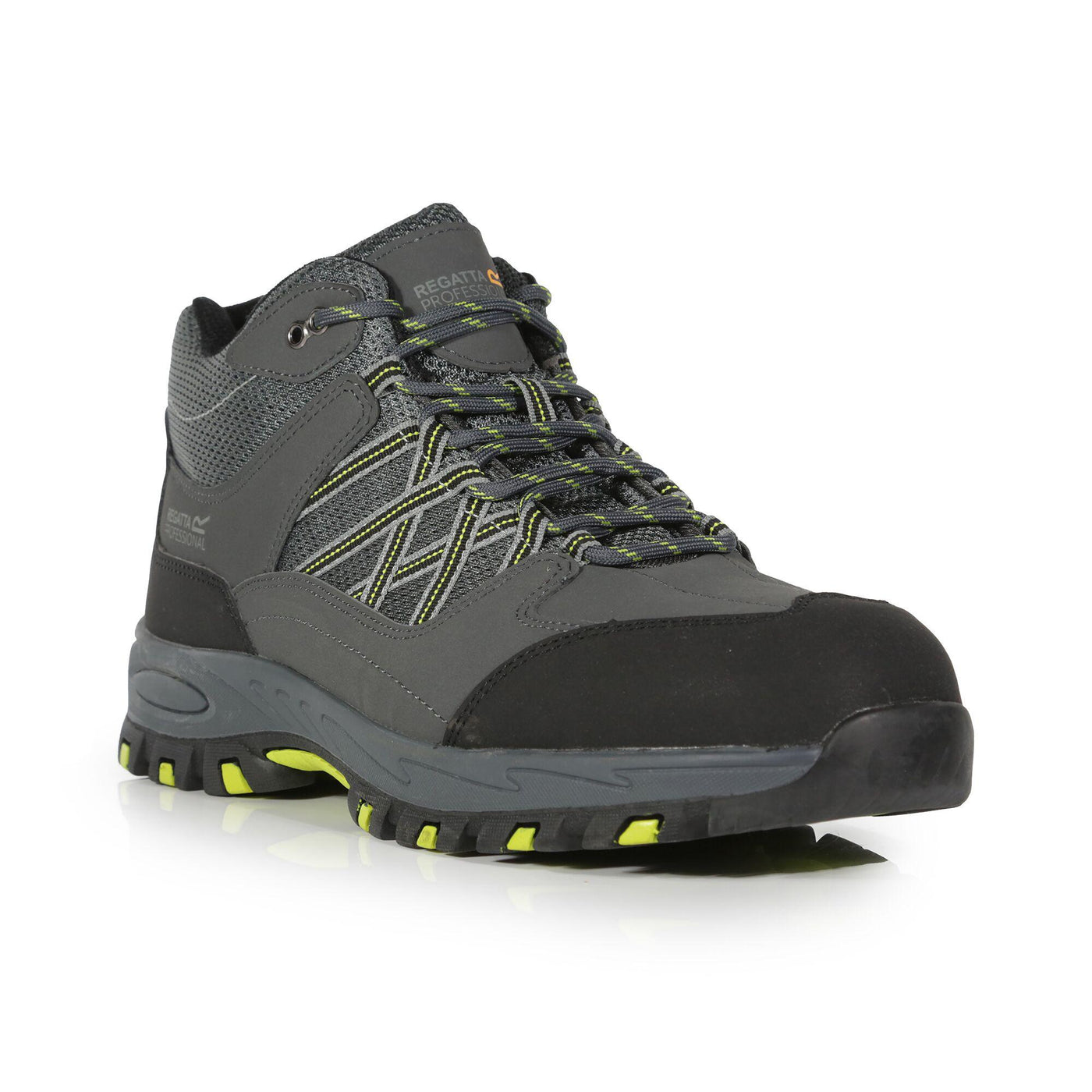 Regatta Professional Mens Sandstone Safety Hiker Boots Briar Lime 1#colour_briar-lime