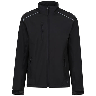 Regatta Professional Mens Sandstorm Softshell Jacket Black 1#colour_black