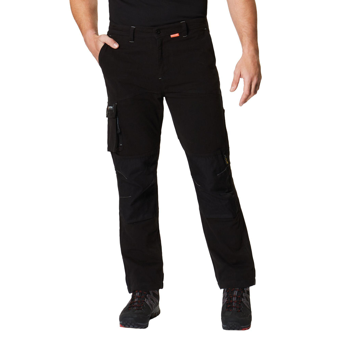 Regatta Professional Mens Scandal Stretch Work Trousers Black Model 8#colour_black