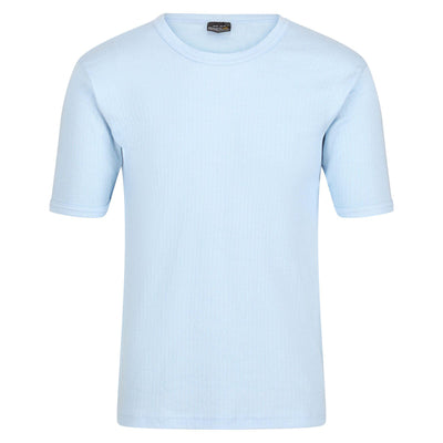 Regatta Professional Mens Shorts Sleeve Thermal Vest Blue 1#colour_blue