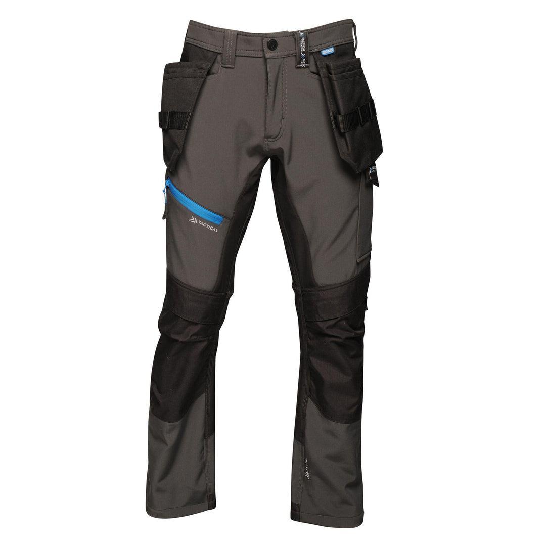 Regatta Professional Mens Strategic Softshell Work Trousers Ash 1#colour_ash