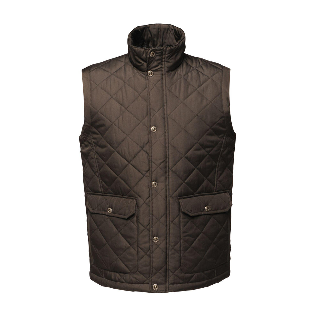 Regatta Professional Mens Tyler Diamond Quilted Insulated Bodywarmer Black 1#colour_black