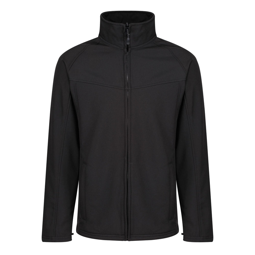 Regatta Professional Mens Uproar Interactive Softshell Jacket Black 1#colour_black