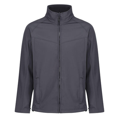 Regatta Professional Mens Uproar Interactive Softshell Jacket Seal Grey 1#colour_seal-grey