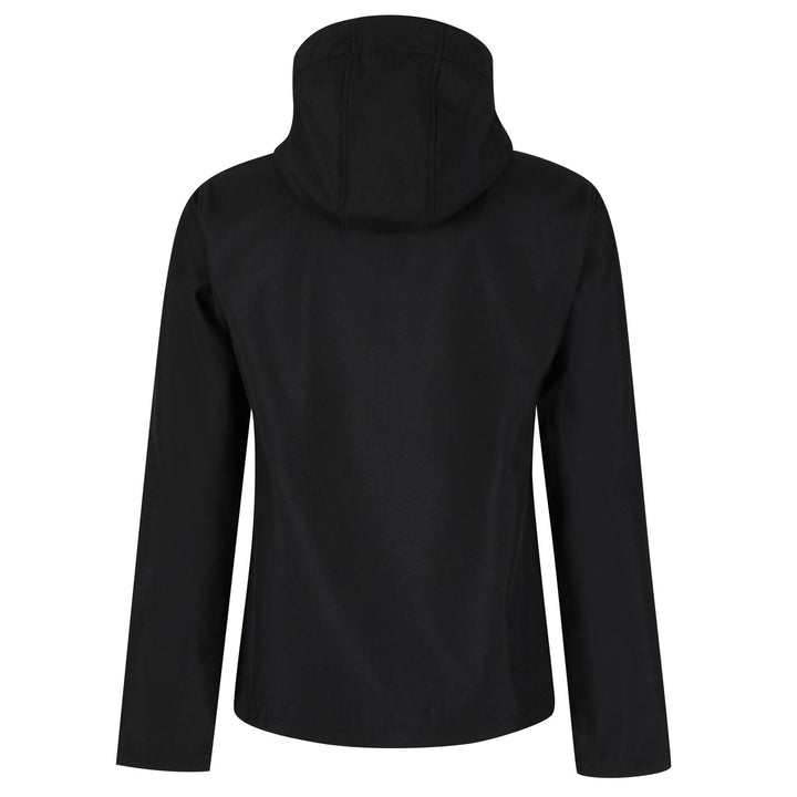 Regatta Professional Mens Venturer 3-Layer Printable Hooded Softshell Jacket Black 2#colour_black