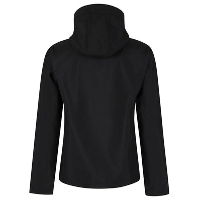 Regatta Professional Mens Venturer 3-Layer Printable Hooded Softshell Jacket Black 2#colour_black