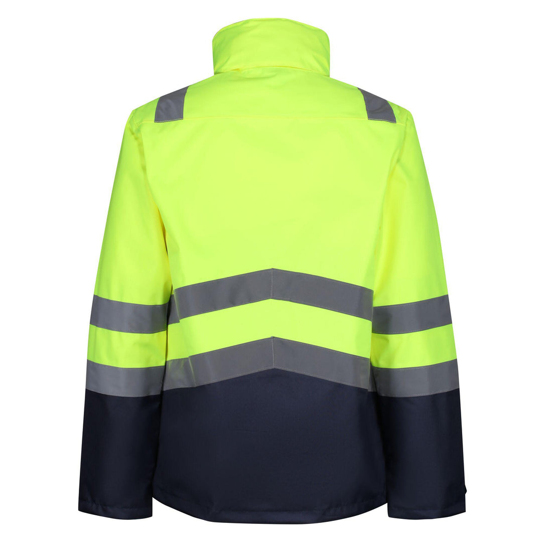 Regatta Professional Mens Waterproof 3-in-1 Hi Vis Jacket Yellow Navy 2#colour_yellow-navy