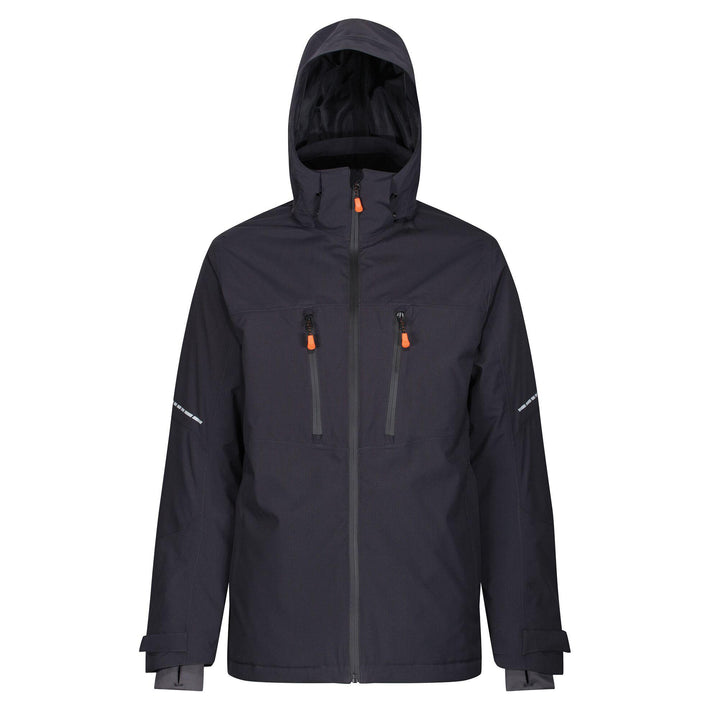 Regatta Professional Mens XPro Marauder III Waterproof Insulated Jacket Grey Black 1#colour_grey-black