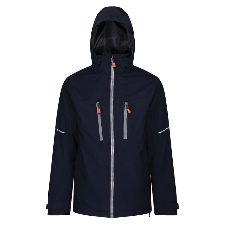 Regatta Professional Mens XPro Marauder III Waterproof Insulated Jacket Navy Grey 1#colour_navy-grey