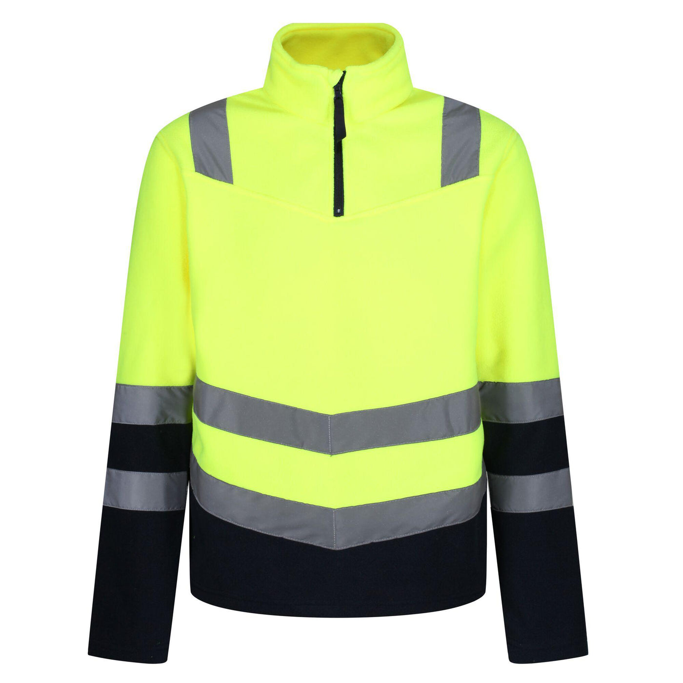 Regatta Professional Pro Hi Vis Half Zip Fleece Top Yellow 1#colour_yellow