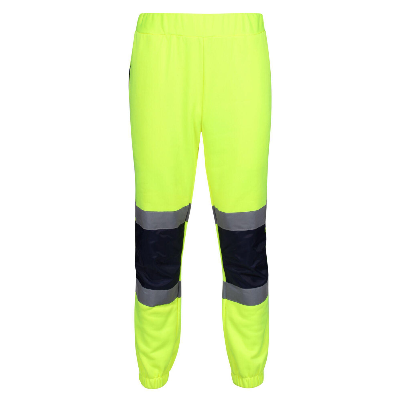 Regatta Professional Pro Hi Vis Jogger Pants Yellow Navy 1#colour_yellow-navy