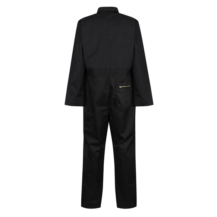 Regatta Professional Pro Zip Fasten Coverall Black 2#colour_black