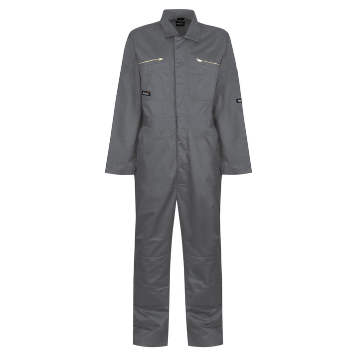 Regatta Professional Pro Zip Fasten Coverall Seal Grey 1#colour_seal-grey