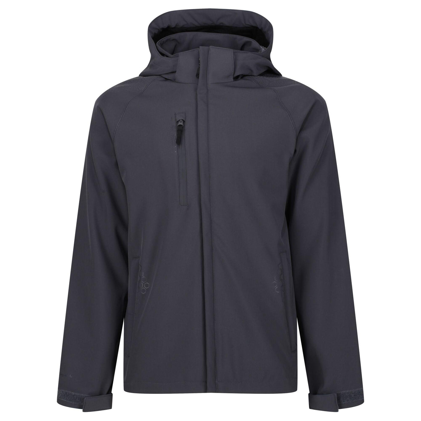 Regatta Professional Repeller Lined Hooded Softshell Jacket Seal Grey 1#colour_seal-grey