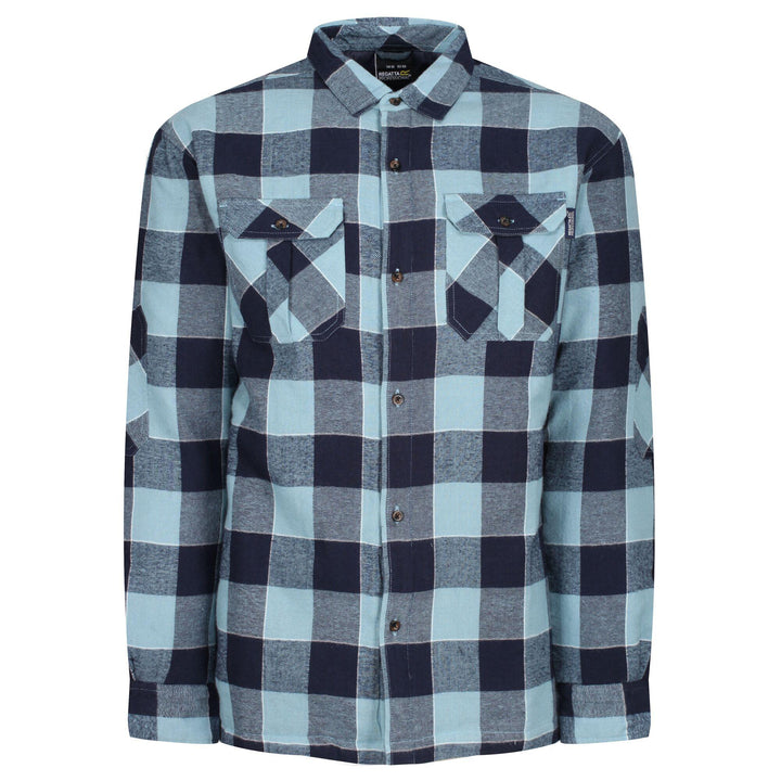 Regatta Professional Shelford Padded Shirt Blue Check 1#colour_blue-check