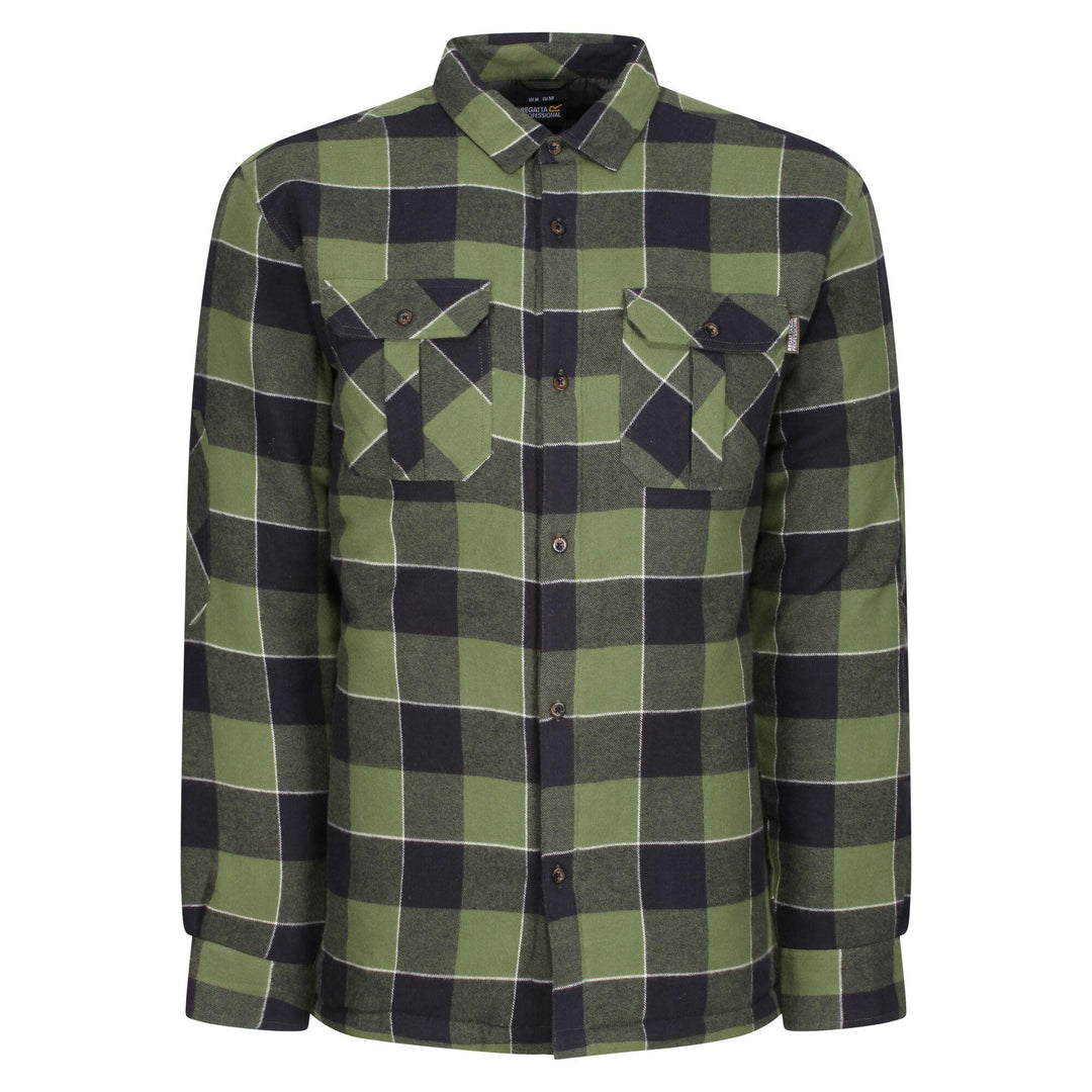 Regatta Professional Shelford Padded Shirt Green Check 1#colour_green-check