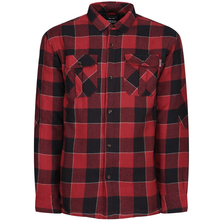 Regatta Professional Shelford Padded Shirt Red Check 1#colour_red-check