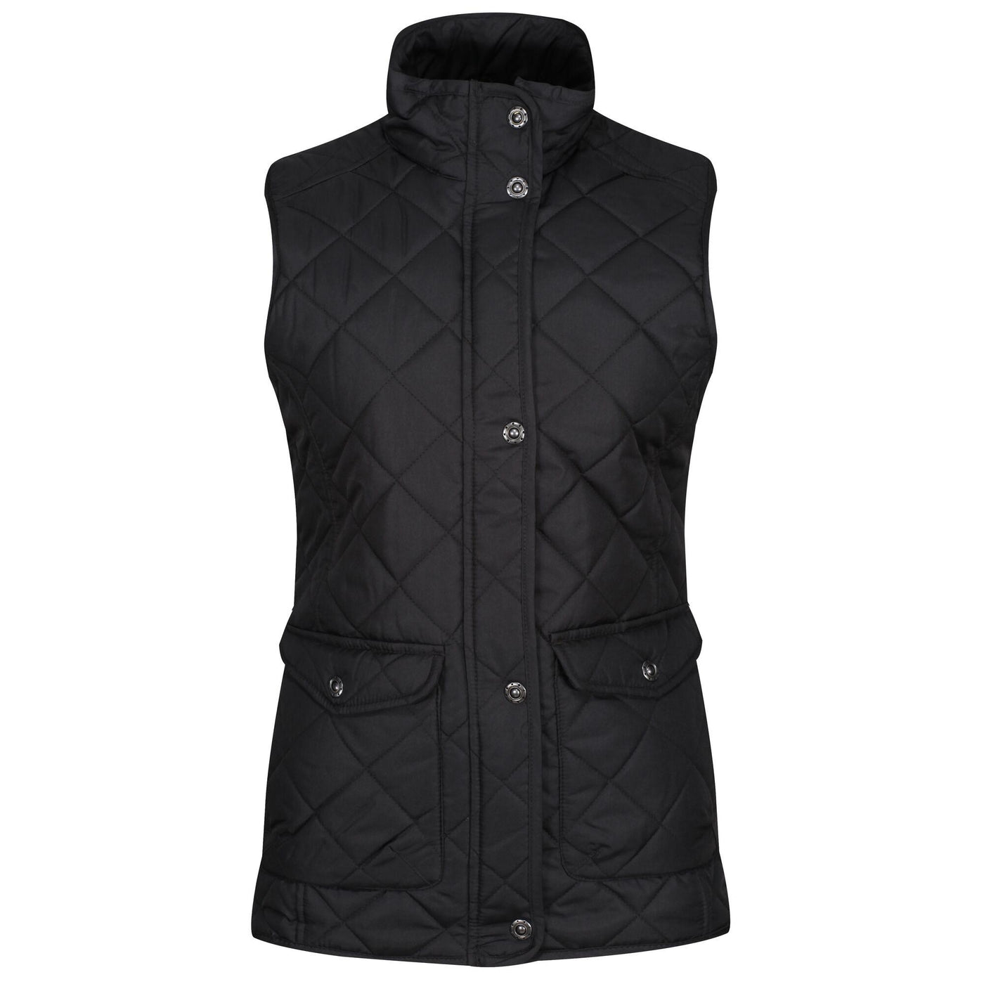 Regatta Professional Tarah Diamond Quilt Bodywarmer Black 1#colour_black