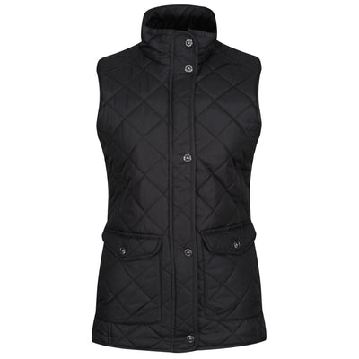 Regatta Professional Tarah Diamond Quilt Bodywarmer Black 1#colour_black