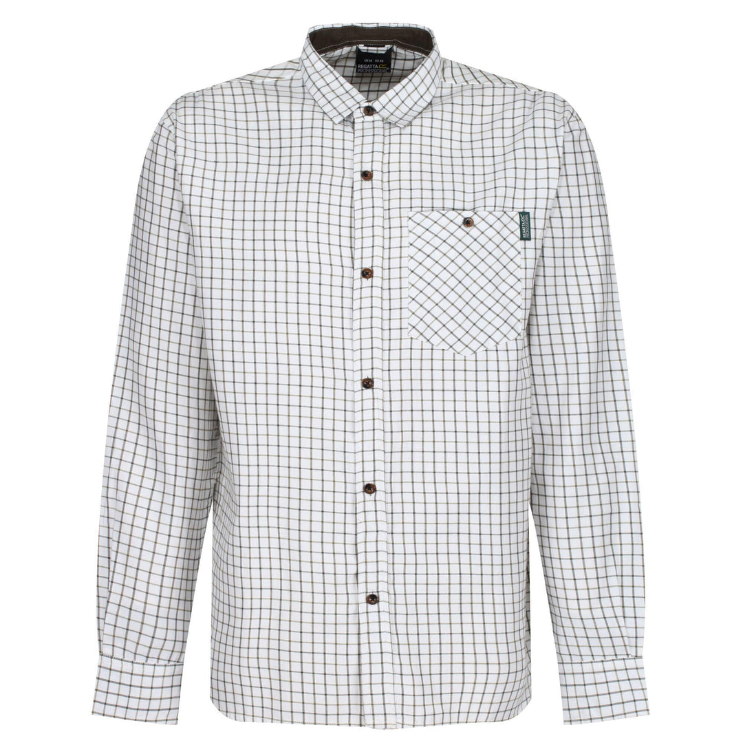 Regatta Professional Tattersall Check Shirt Green Check 1#colour_green-check